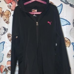 PUMA black zip up sweater